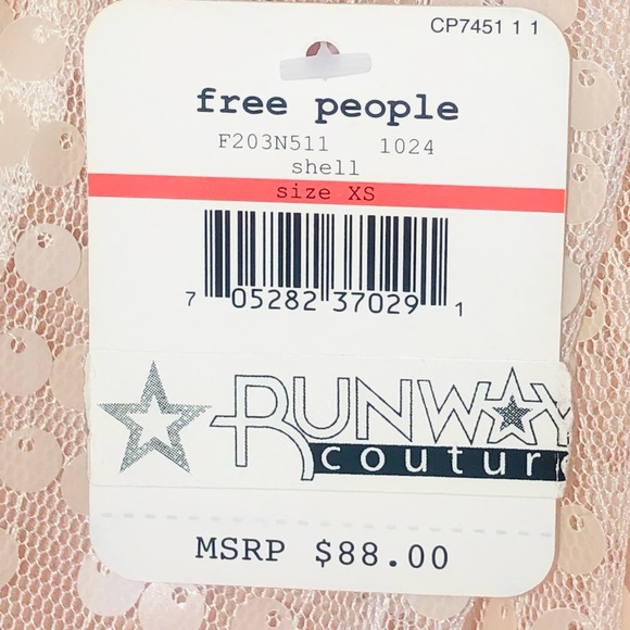 NWT Free People Intimately XS, Sheer Sequined, Slip Dress, Razorback Pink/Peach - Picture 7 of 10